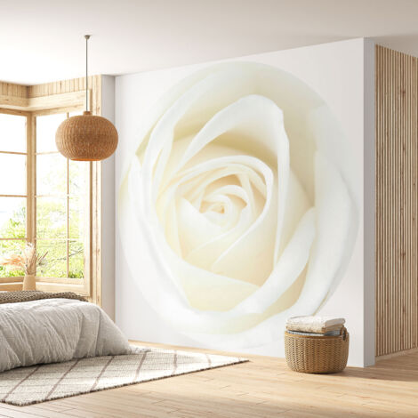 Papier peint rond / cercle - Rose - Diamètre 50 cm