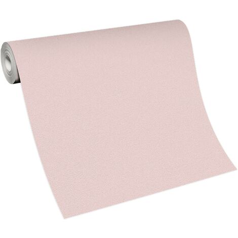 Papier peint rose poudré chambre bébé | Tapisserie rose chambre fille unie | Papier peint uni intissé idéal chambre fille