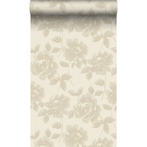 papier peint roses beige crème  - Origin Wallcoverings