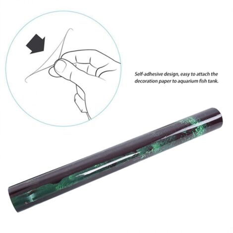 Papier Peint Sous-Marin pour Aquarium Décoration PVC Étanche 61x30cm
