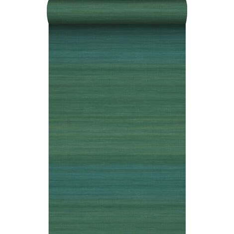 papier peint structure tissée avec des couleurs dégradées bleu canard  - Origin Wallcoverings