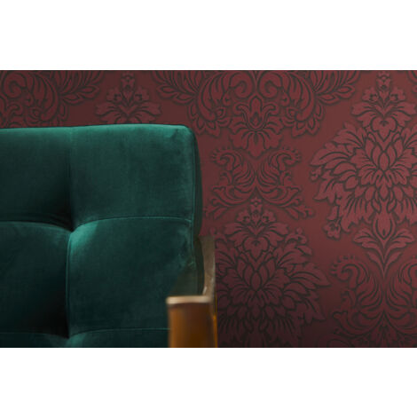 Papier peint style baroque, rouge, style baroque, chambre, tête de lit, cuisine, 368983