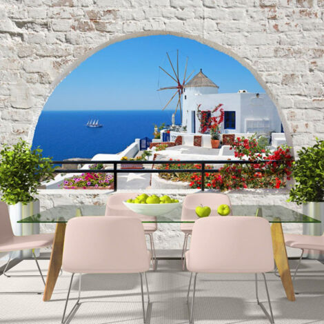 Papier Peint "Summer in Santorini" 70 x 100 cm