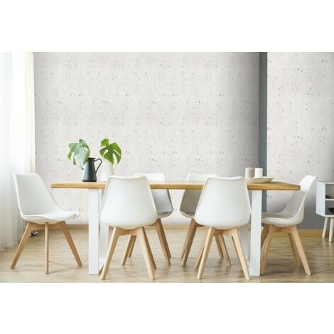 Papier Peint Intissé Alpine Mica Vinyle Expansé 1005 x 52cm Blanc