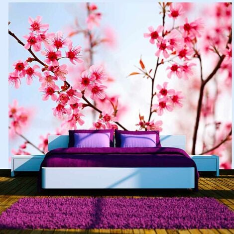 Papier peint symbole japonais fleurs de cerisier sakura