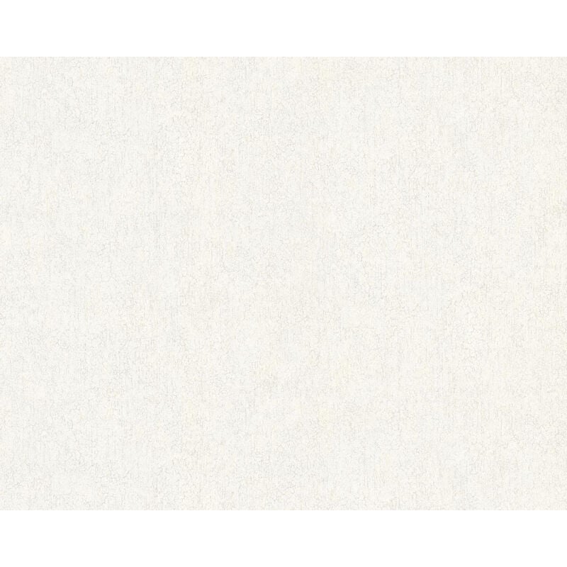 Edem - Papier peint texturé 410ST10 papier peint intissé gaufré à chaud légèrement texturé ton-sur-ton subtilement chatoyant blanc gris-clair argent