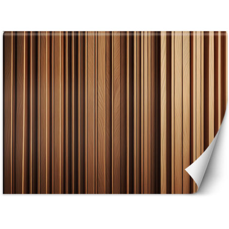 Papier peint Texture bois marron 350x245