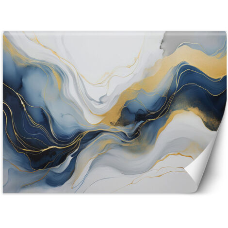 Papier peint Texture de marbre bleu 450x315