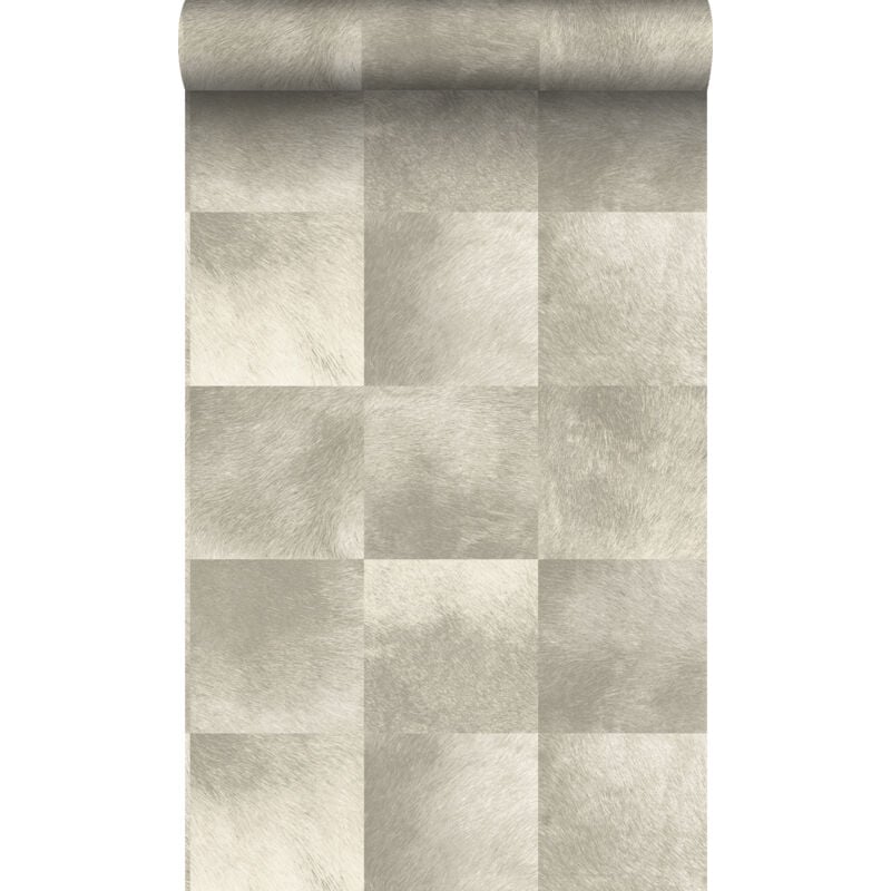Origin - papier peint motif en peau d'animal beige Wallcoverings