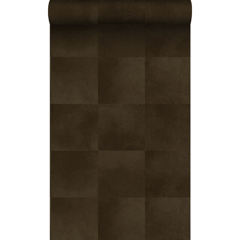 Origin - papier peint motif en peau d'animal brun rouille Wallcoverings