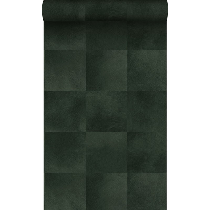 Origin - papier peint motif en peau d'animal vert foncé Wallcoverings