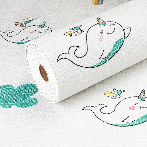 Papier peint texturé motif dessin animé papier peint autocollant pour murs papier peint en relief pour chambre à coucher papier peint épais pour mur texturé imperméable en mousse de vinyle pour pièces