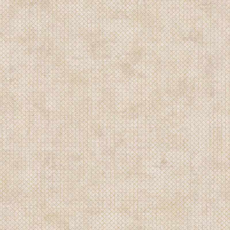 A.s.creations - Papier peint géométrique petit motif en beige doré idéal pour le salon et le couloir papier peint intissé à effet métallisé