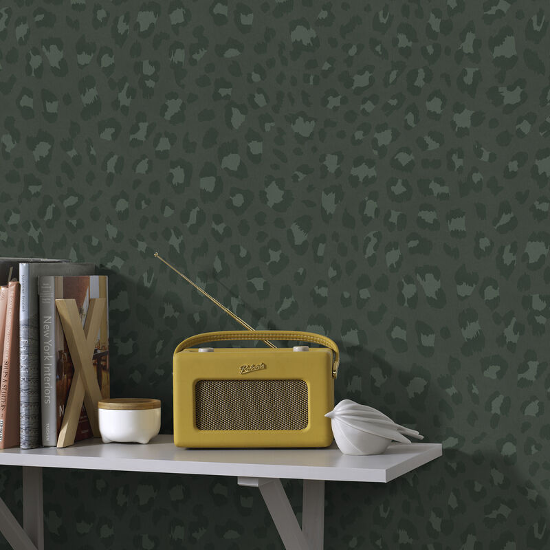 Papier peint intissé Tigre 1005 x 52cm Vert