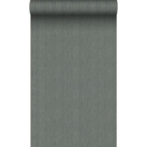 papier peint tissage à chevrons gris vert  - Origin Wallcoverings