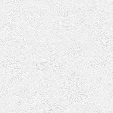 Papier peint ton-sur ton Profhome 330321 papier peint texturé légèrement texturé ton-sur-ton mat blanc 5,33 m2