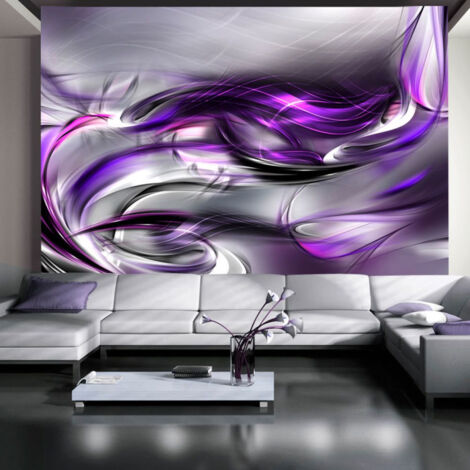 Papier Peint "Tourbillons Pourpre" 70 x 100 cm