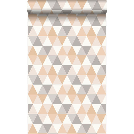 papier peint triangles beige  - Origin Wallcoverings