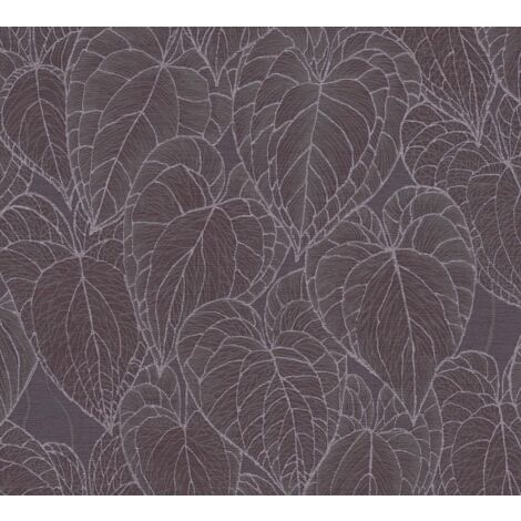Papier peint tropical, feuilles gris foncé, salon, chambre, 781254
