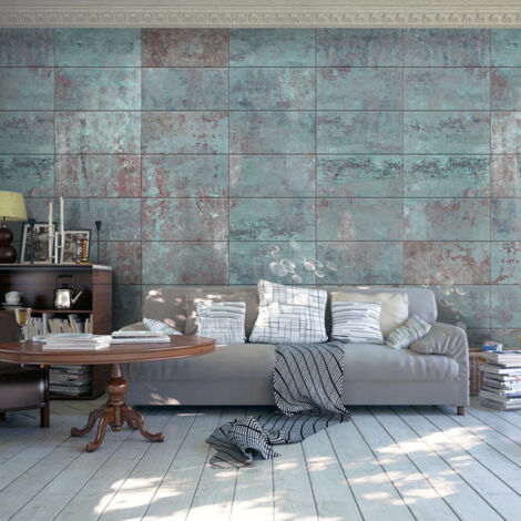 Papier Peint "Turquoise Concrete" 50x1000cm