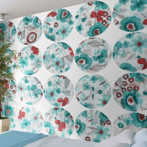 Papier Peint "Turquoise Meadow Circle" 50x1000cm
