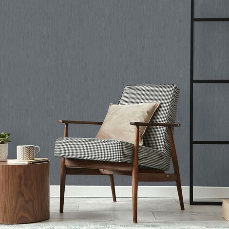Papier peint uni anthracite idéal pour salon | Tapisserie moderne pour salle à manger | Papier peint gris intissé tendance