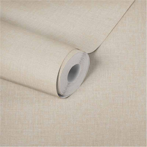 Papier peint uni beige crème pour salon Tapisserie beige de designer italien pour chambre adulte Papiers peints pour couloir