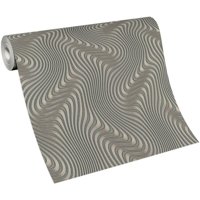 Papier peint uni beige doré pour chambre adulte Tapisserie beige salon & salle à manger Papier peint intissé couloir et bureau