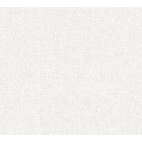 Papier peint uni blanc crème idéal chambre Tapisserie couloir unie moderne Papier peint intissé pour bureau et salon