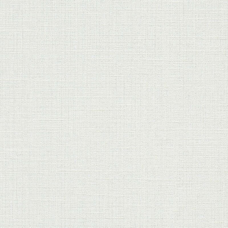 Papier peint uni blanc effet textile | Tapisserie unie blanche chambre à coucher & salon | Papier peint intissé bureau & couloir