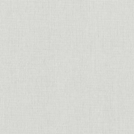 Papier peint uni blanc gris Tapisserie chic intissée satin idéale pour salon Papier peint aspect textile monochrome pour chambre