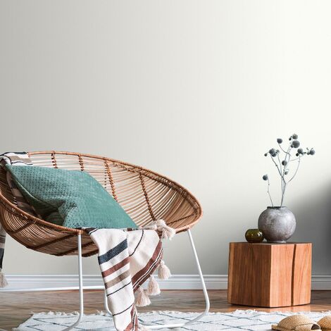 Papier peint uni blanc idéal couloir | Tapisserie scandinave intissée unicolore | Papier peint blanc moderne pour chambre