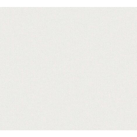 Papier peint uni blanc Tapisserie intissée lisse Papier peint moderne style minimaliste idéal pour cuisine et couloir