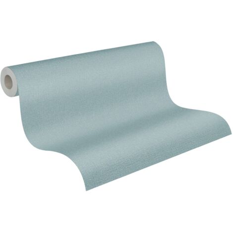 papier peint uni bleu, turquoise et bleu canard  - A.S. Création