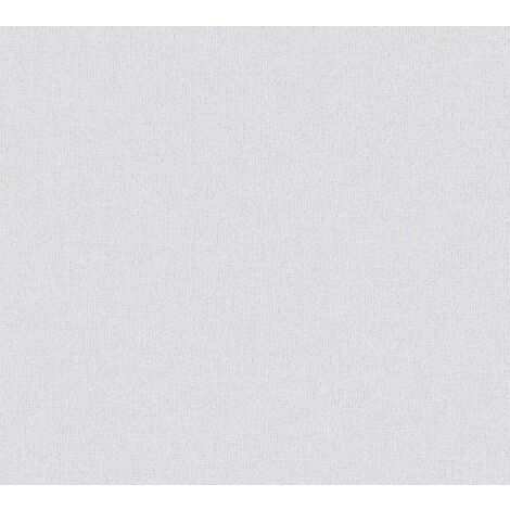Papier peint uni gris argent Tapisserie intissée lisse Papier peint moderne style minimaliste idéal pour salle de bains
