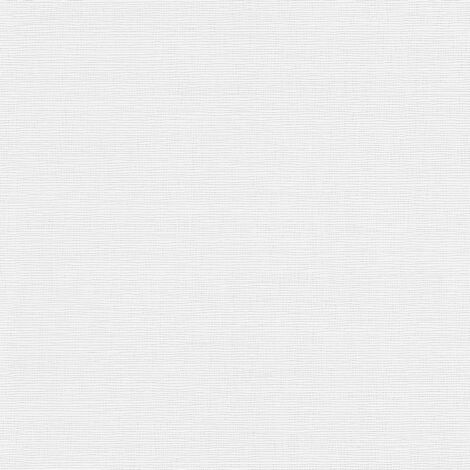 Papier peint uni intissé blanc Papier peint à peindre avec structure en blanc simple Papier peint structuré uni