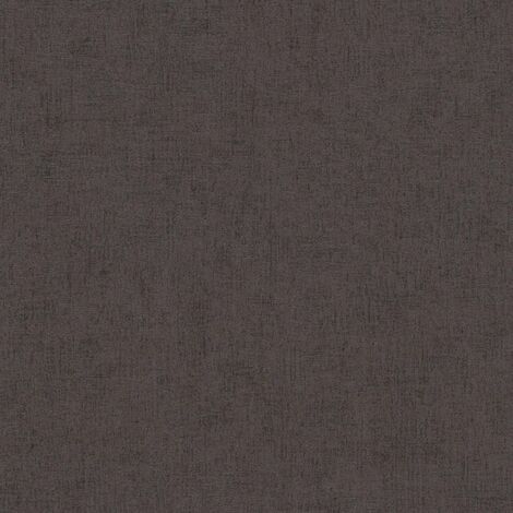 Papier peint uni marron foncé effet métallique Tapisserie moderne aspect textile Papier peint monochrome auto-adhésif idéal pour chambre