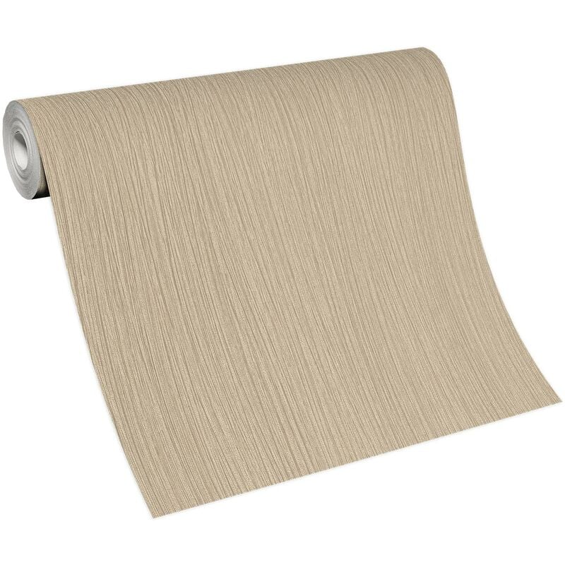 Papier peint uni marron or chambre adulte | Tapisserie or unie salon & salle à manger | Papier peint intissé vinyle séjour