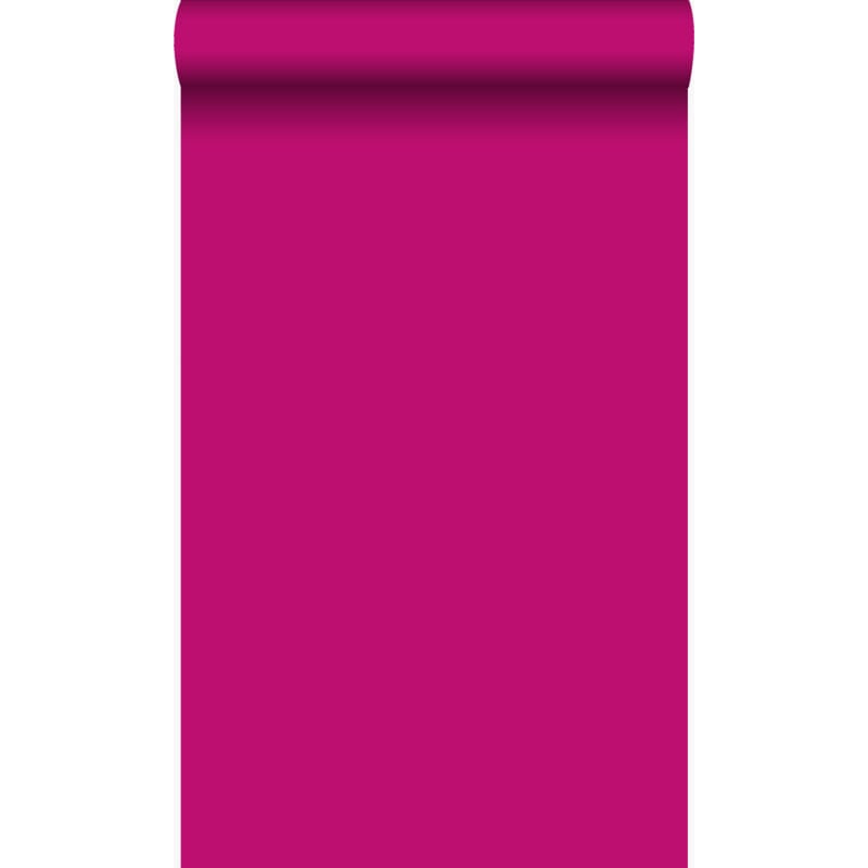 Papier peint uni rose bonbon Origin Wallcoverings