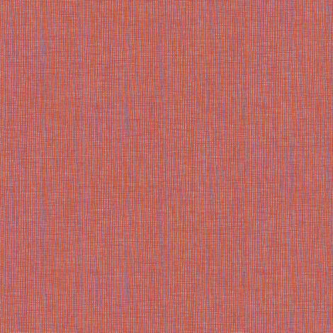 Papier peint uni orange rouge pour couloir | Papier peint intissé orange effet textile | Tapisserie unie pour salle de bain & cuisine - 10,05 x 0,53 m