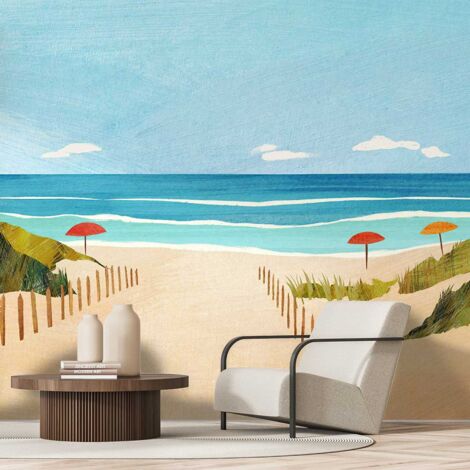 Papier peint vers la plage papier peint