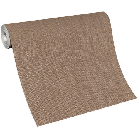 Papier peint vintage marron à motif idéal cuisine  Tapisserie style année 70 unie intissée  Papier peint rétro marron pour salon