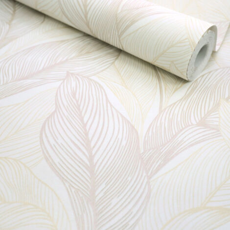 Papier Peint Vinyle Expansé sur Intissé Motif Calla Beige – Erismann - réf. 10282-02