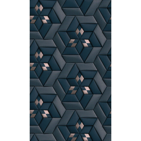Papier peint vinyle intissé contemporain 1,59m x 2,80m – Motifs géométriques et capitonnés – Lessivable et strippable – 391783 – A.S. Creations - AS-391783