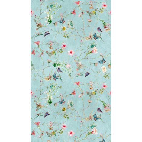 Papier peint vinyle intissé floral 1,59m x 2,80m – Lessivable et brossable – Raccord panoramique – Pour cuisine et salle à manger – A.S. Creations