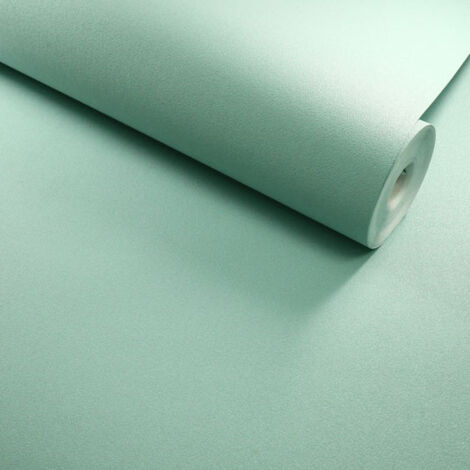 Papier peint vinyle sur intissé - Intemporel - Uni bleu turquoise - Rouleau(x)