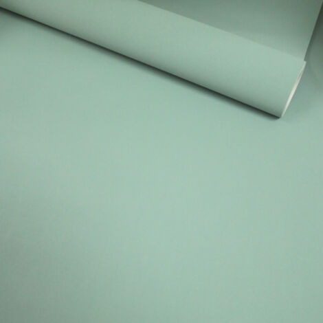 Papier peint vinyle uni vert menthe 53cm x 10,05m – Encollage du mur – Lessivable et résistant à la lumière – Pour toutes les pièces – Bricoflor
