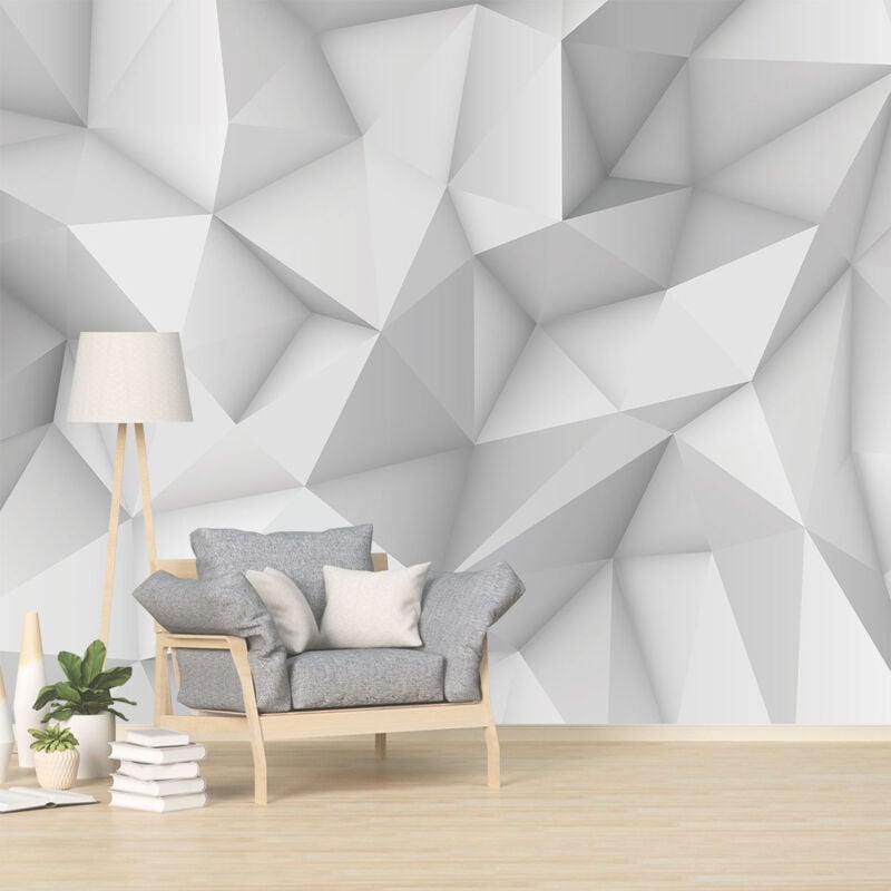 Papier peint vision blanc 3d