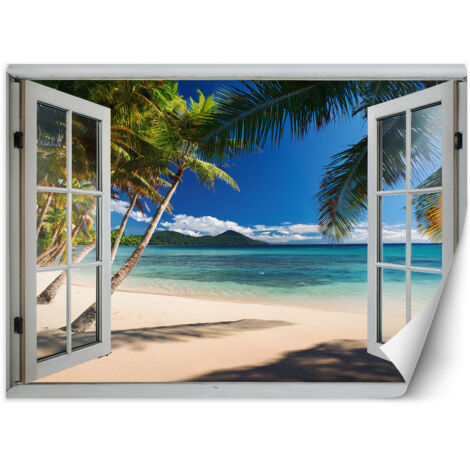 Papier peint Vue de la fenêtre Plage tropicale 300x210