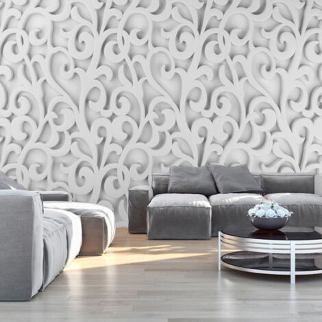 Papier Peint "White Ornament" 70 x 100 cm